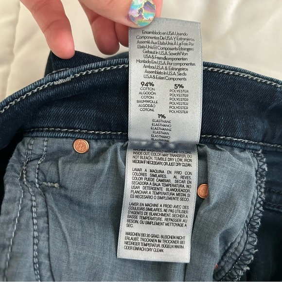 Mother The Mid Rise Dazzler Ankle jeans Chip On My Shoulder 25 - Picture 15 of 16